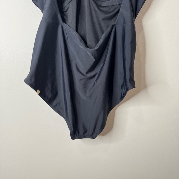 Summersalt Black High Neck Low Back Tie Waist One-piece Swimsuit Sz 22 - Picture 6 of 10